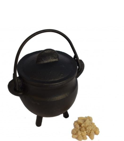 Caldeiro de ferro fundido para queima de grãos de incenso