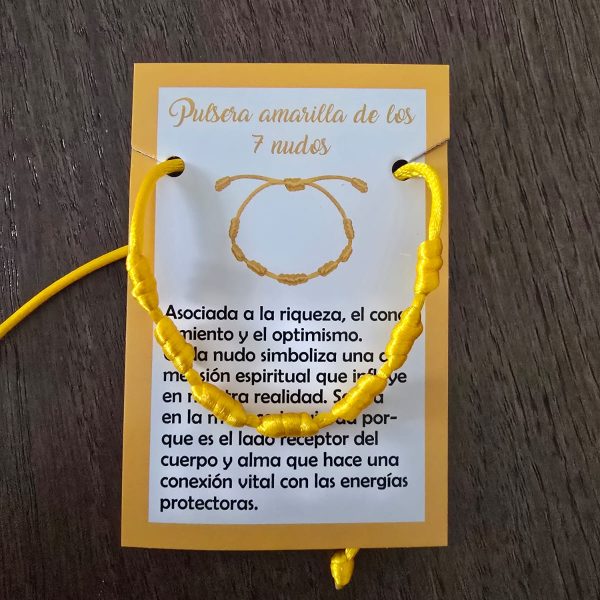 Novidade! Pulseira 7 nós Amarela