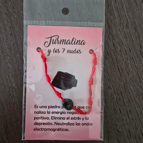 Novidade! Pulseira 7 nós Turmalina