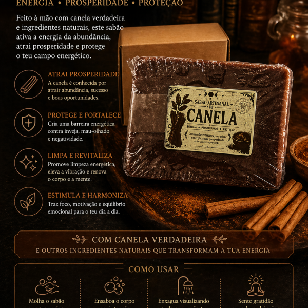 Novidade! Sabão Artesanal de Canela