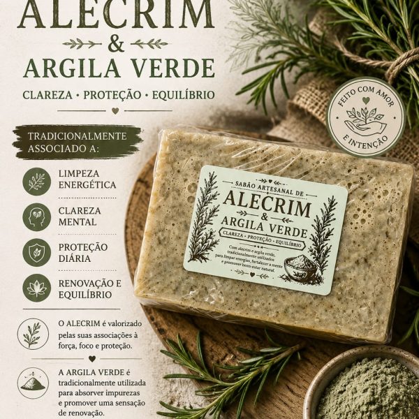 Novidade! Sabão Artesanal de Alecrim